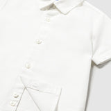 Camicia Mezza Manica In Misto Lino Neonato MAYORAL 1112