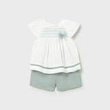 Completo Con Bermuda E Blusa In Misto Lino Neonata MAYORAL 1212