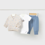 Tuta Tre Pezzi Con Body In Cotone Neonato MAYORAL 1891