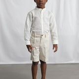 Camicia Manica Lunga Con Collo Coreano In Misto Lino Bambino MAYORAL 3118