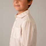 Camicia Manica Lunga In Misto Lino Bambino MAYORAL 3119