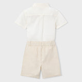 Completo Con Bermuda E Camicia In Misto Lino Bambina MAYORAL 3217