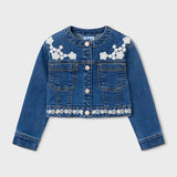 Giubbotto In Denim Con Inserti In Macrame' Bambina MAYORAL 3453