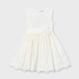 Abito Smanicato Elegante Effetto Lino Bambina MAYORAL 3914