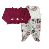 Tutina Intera In Caldo cotone E Lana Neonata LA SARTORIA DEI PICCOLI LT354