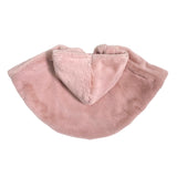 Eleganter Umhang mit Kapuze aus Kunstfell und Satinschleife für Babys ISABEL F593