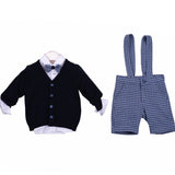 Completo Elegante 4 Pezzi In Caldo Cotone Neonato BIMBALO' 6869