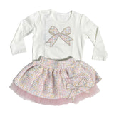 Completo Con Gonna In Tweed E Maglietta Bambina DAGA 9410