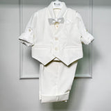 Completo Elegante 4 Pezzi In Cotone Neonato BUFI M0529A