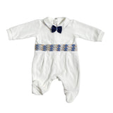 Cremefarbener Chenille-Einteiler für Neugeborene TETO E TATTA TU5460