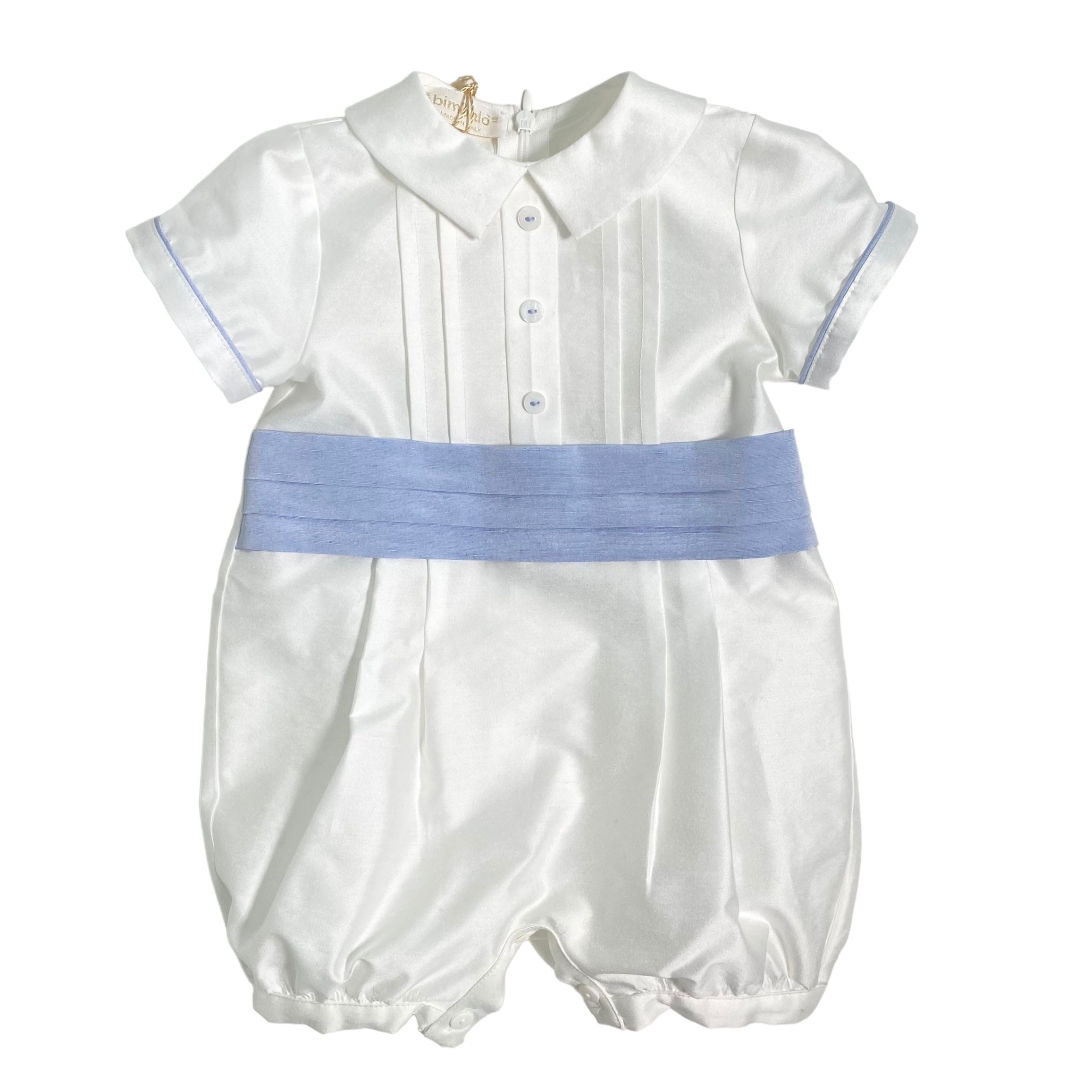 Pagliaccetto Elegante In Shantung Di Seta Neonato BIMBALO' 7117