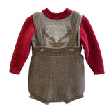 Completo In Lana Con Salopette Corta Neonato WEDOBLE I2309301B