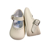 Ballerina Culla In Pelle Con Cinturino Neonata INDICE 1513C