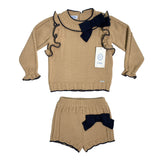 Completo 2 pezzi in Caldo Cotone Beige Bambina RAHIGO 23258
