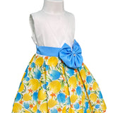 Abito Elegante Smanicato Fantasia Floreale Bambina NINNAOH E24DFA21