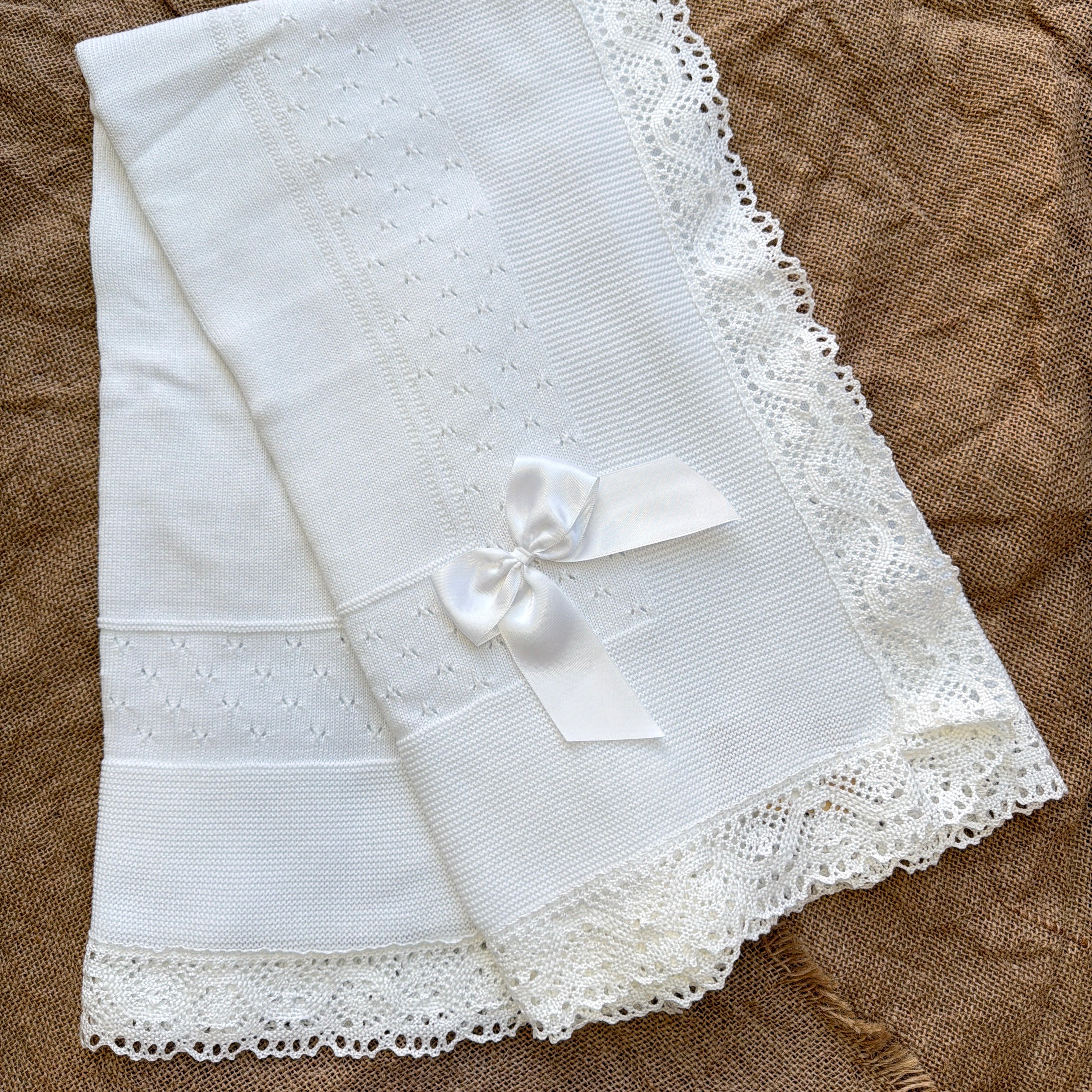 Copertina In Filo Di Cotone Corredino Neonato/a BABY FASHION 601