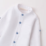 Camicia Coreana In Misto Lino Neonato MINIBANDA B603