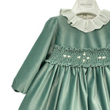 Abito Elegante In Velluto Manica Lunga Neonata TETO E TATTA VE8123