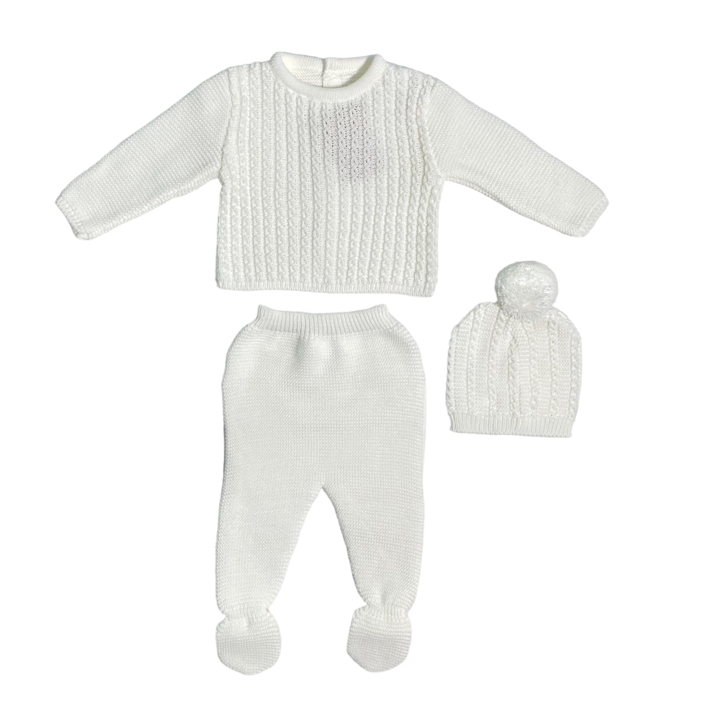 Tutina Spezzata Con Cappello In Tessuto Anallergico Acrilico Neonato/a BABY FASHION 5201