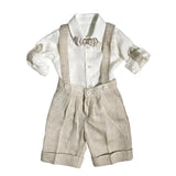 Completo Elegante In Misto Lino Neonato BUFI M0168A