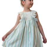 Abito Smanicato A Righe Bambina DEL SUR 0555
