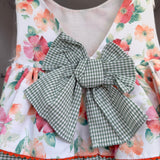 Floral Printed Cotton Sleeveless Dress Little Girl DEL SUR 0559