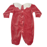 Tutina Intera In Ciniglia Ricamata Neonata BEBE' MARGO' B045T
