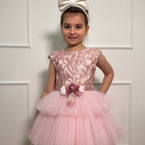 Abito Elegante Smanicato In Tulle Bambina DAGA C1