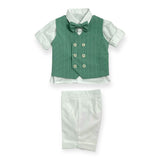Completo Con Bermuda E Panciotto Doppiopetto Neonato ISABEL F214