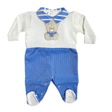 Tutina Intera In Filo Di Cotone Neonato LA SARTORIA DEI PICCOLI LT004