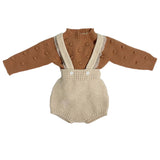 Completo In Lana Con Salopette Corta Neonata WEDOBLE I2305301D