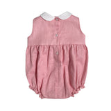 Pagliaccetto In Misto Lino Con Fiori Neonata NINNAOH E2417P