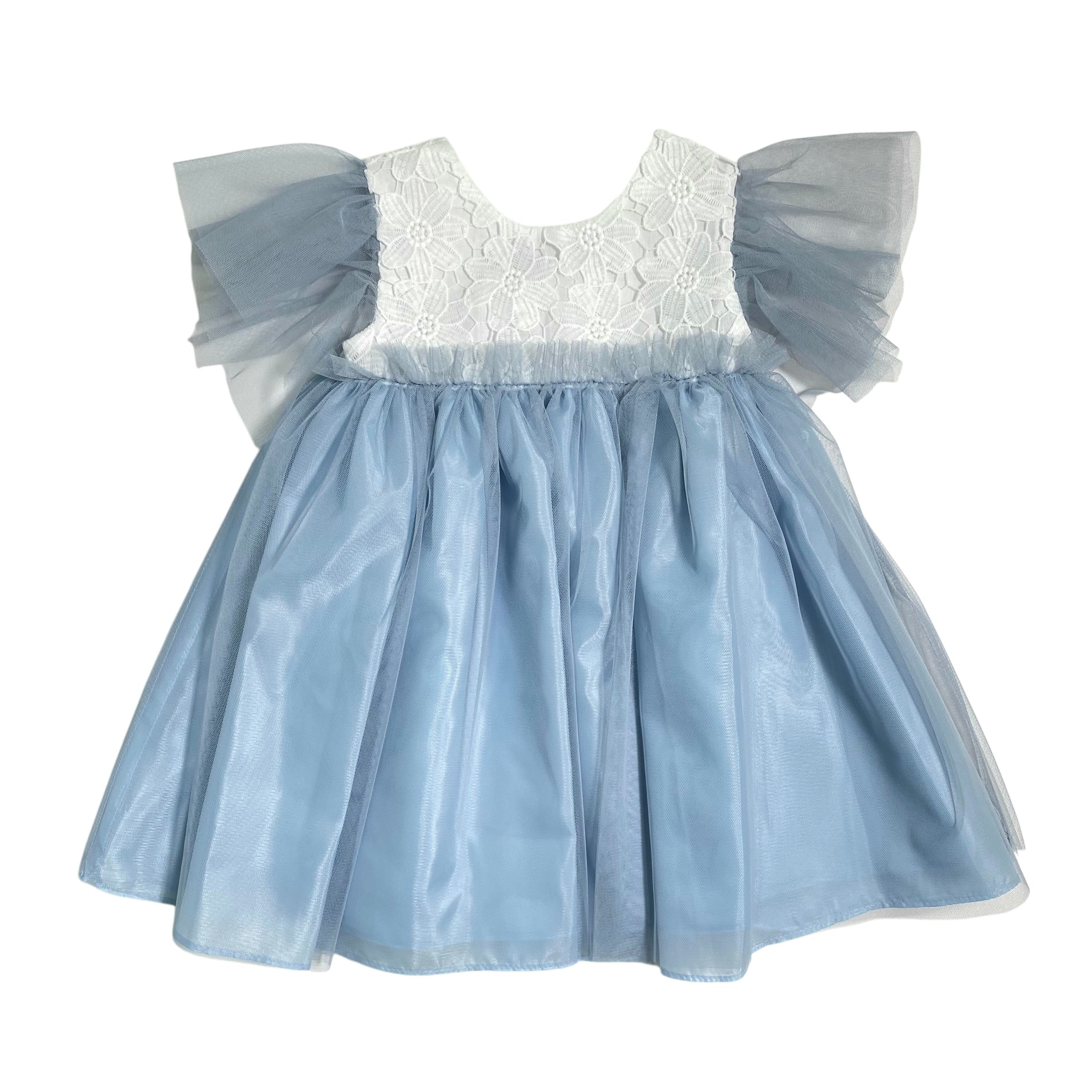 Abito Elegante In Tulle E Macrame' Bambina DEL SUR 0562