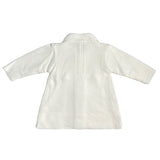 Zweireihiger warmer cremefarbener Baumwollmantel für Babymädchen 23141
