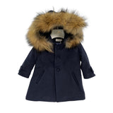 Cappotto In Panno Con Cappuccio In Pelliccia Bambino ISABEL A64