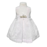 Abito Smanicato In Misto Lino E Pizzo Neonata NINNAOH E24AB23