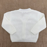 Cardigan aus Wollmischung mit V-Ausschnitt und Knöpfen Newborn Ponto por Ponto 3758CA