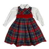 Abito Smanicato Scozzese Con Camicia Bambina ISABEL C492B