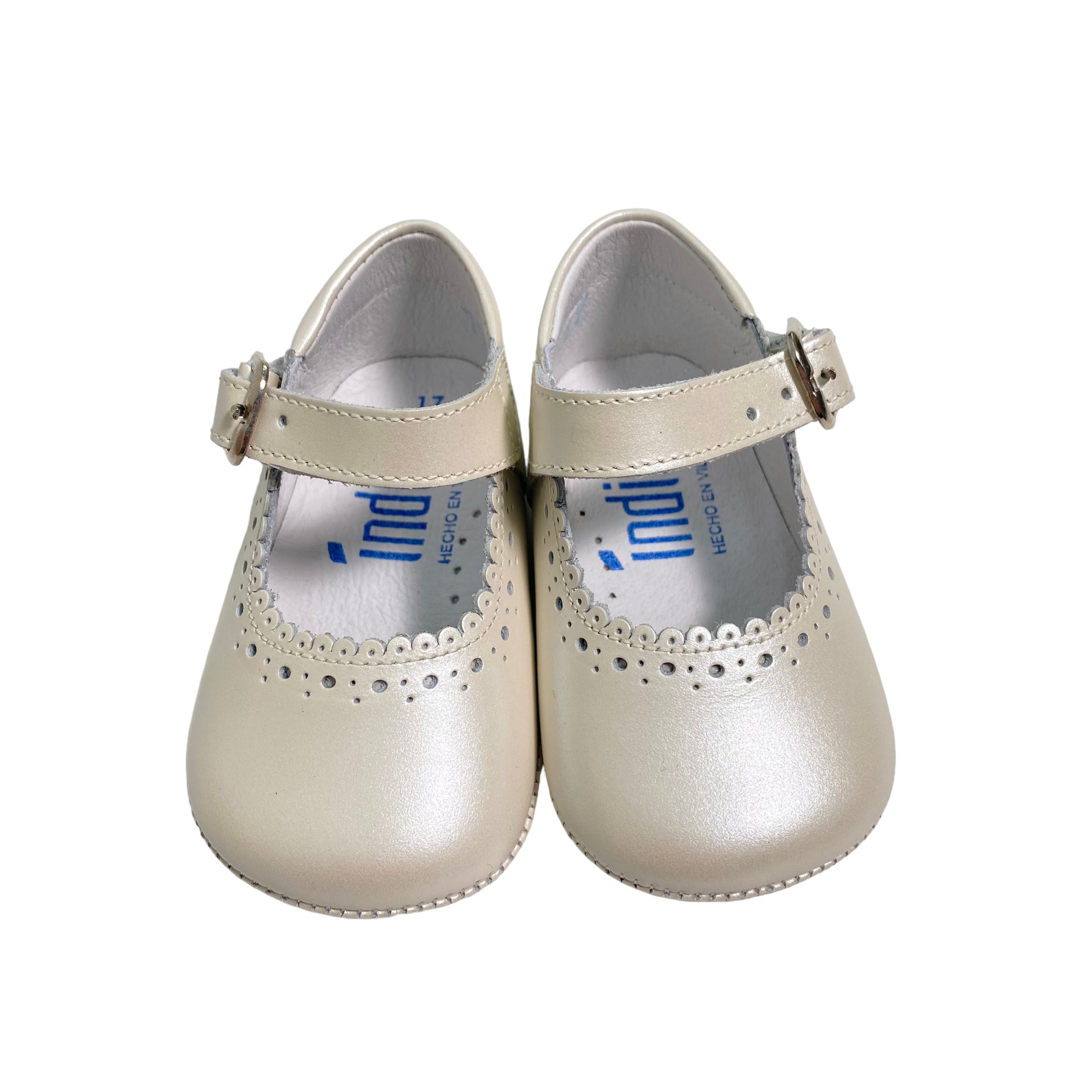 Ballerina Culla In Pelle Satinata Con Cinturino Neonata INDICE 1513S