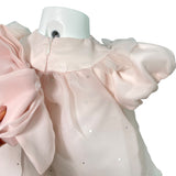 Abito Svasato Mezza Manica In Organza E Strass Neonata PETIT 2016046