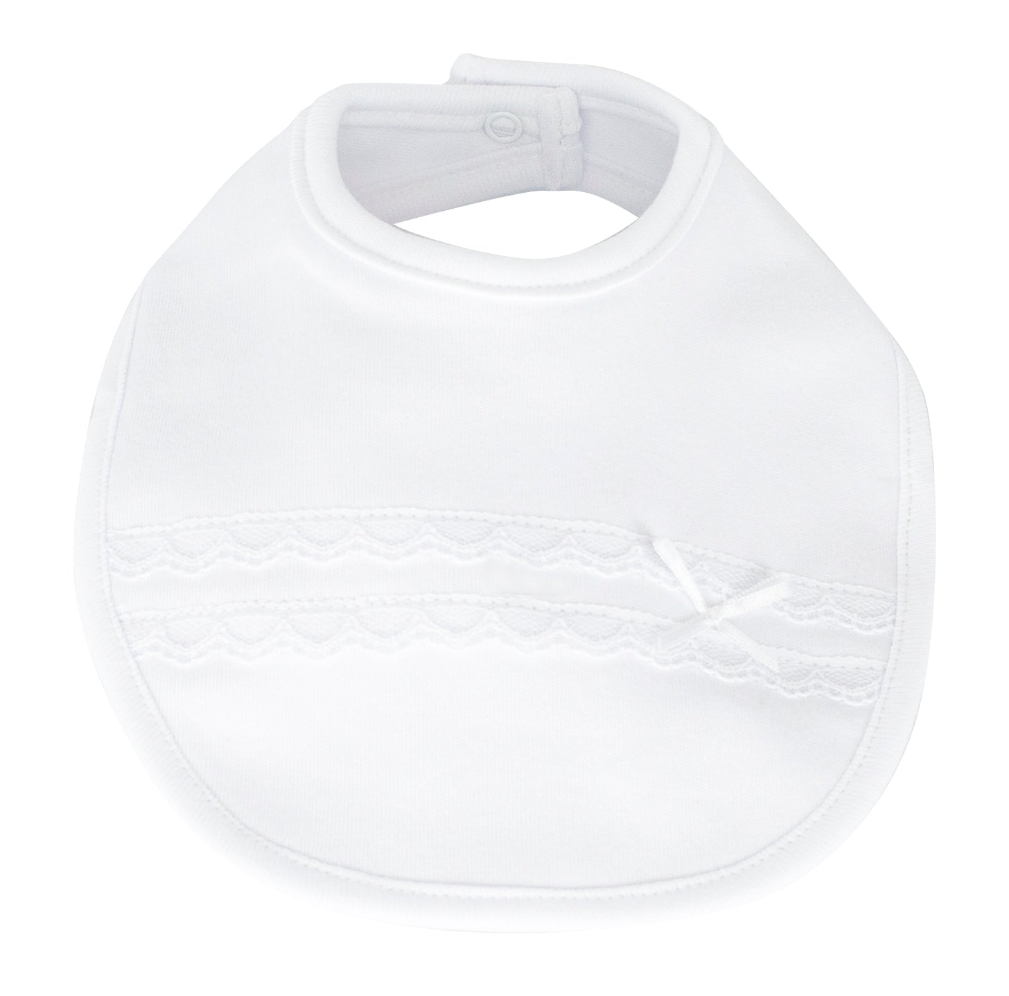 Set Of 2 Cotton Bibs With Lace For Babies SQUID 74021