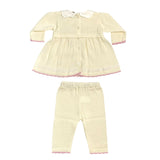 Tutina Spezzata In Misto Lana Con Ricami Neonata BEBE' MARGO' B062TS