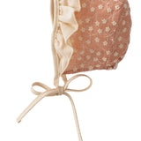 Cuffia Elegante Ricamata Neonata CALAMARO 75045