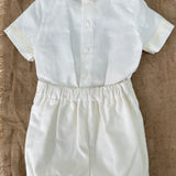 Completo Corto Elegante In Lino Con Bermuda Neonato PONTO POR PONTO 6493