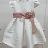 Abito Elegante Mezza Manica In Mikado Con Fascia Neonata MIMILU' 1735