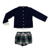 Completo Scozzese con Renna Neonato VALENTINA BEBES KAX213
