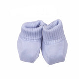 Calzini Scarpetta In Lana 100% Celeste Neonato BIMBALO' 6808