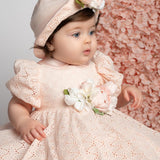 Abito Elegante Mezza Manica In Pizzo San Gallo Neonata PETIT 2016049