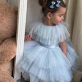 Abito Smanicato In Tulle Plissettato Bambina PETIT POSH 007VE