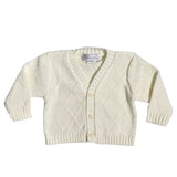 Cardigan In Filo Di Cotone Con Trama Rombi Neonato PONTO POR PONTO 860
